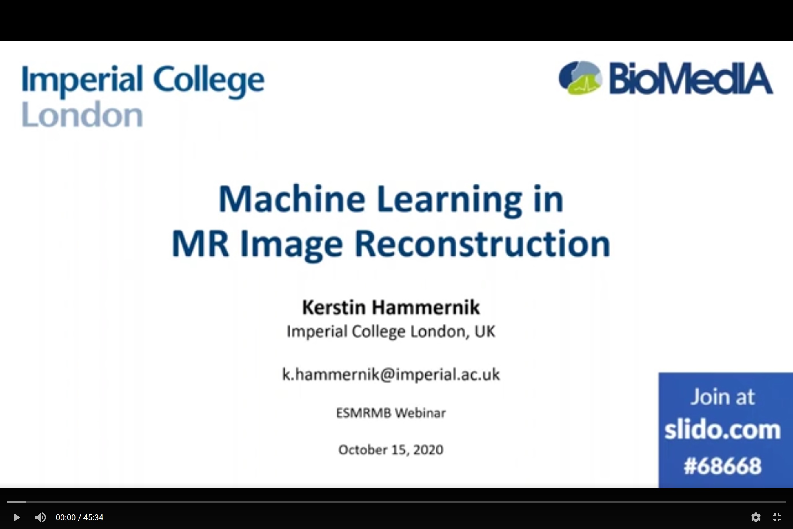 Machine Learning in MR image reconstruction